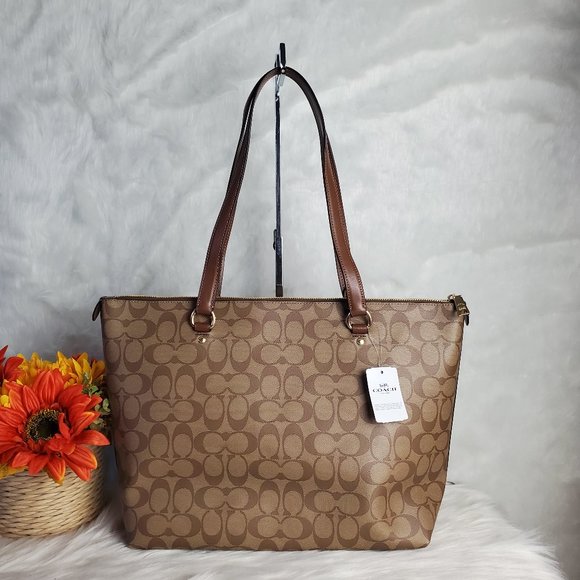 COACH GALLERY TOTE IN SIGNATURE CANVAS - Picture 2 of 6